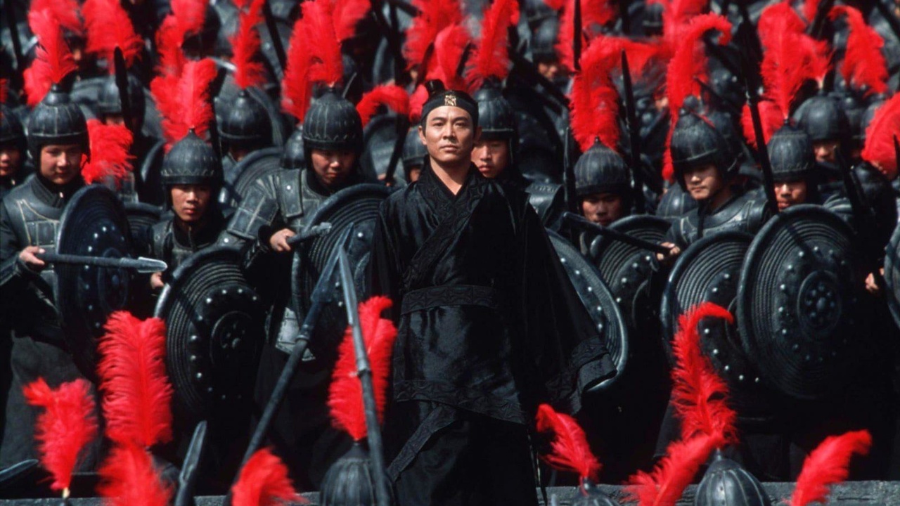 Jet Li in a still for Zhang Yimou's Hero