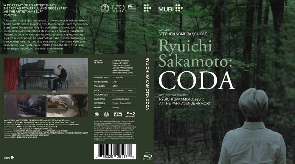 RYUICHI SAKAMOTO: CODA Coming To Blu-Ray And DVD For The First