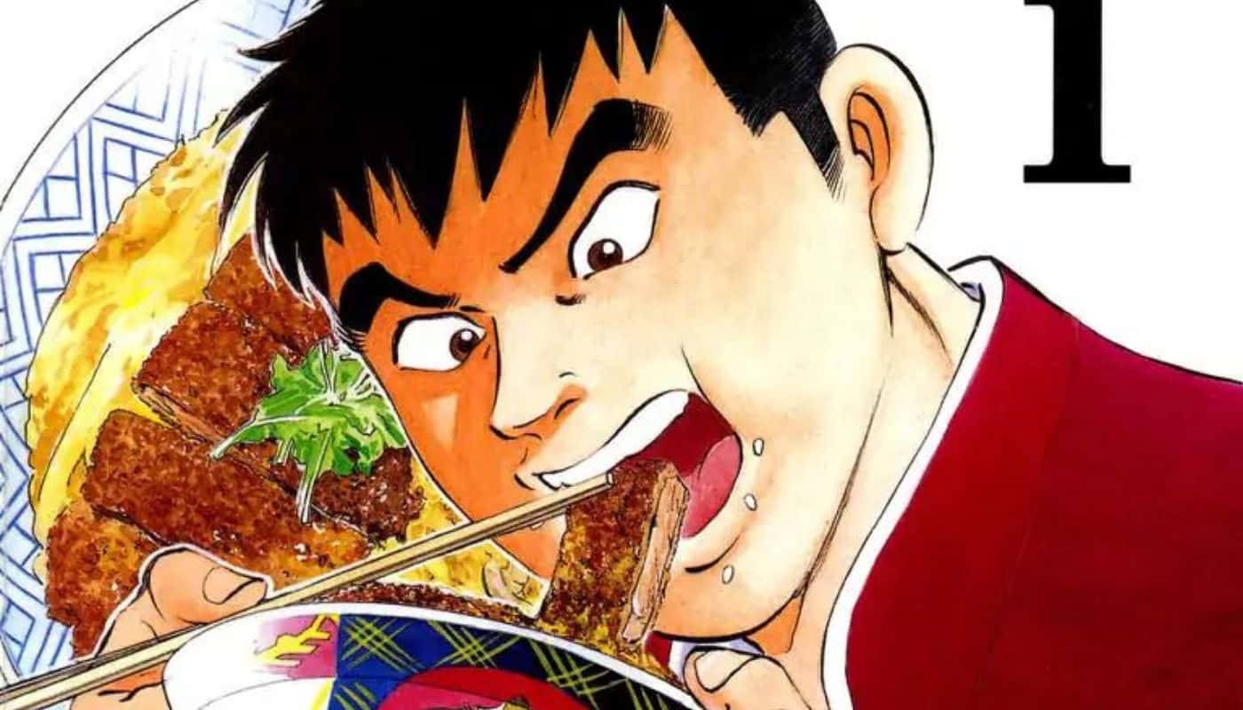 Man eating Ramen in the sports manga Gourmet Glutton