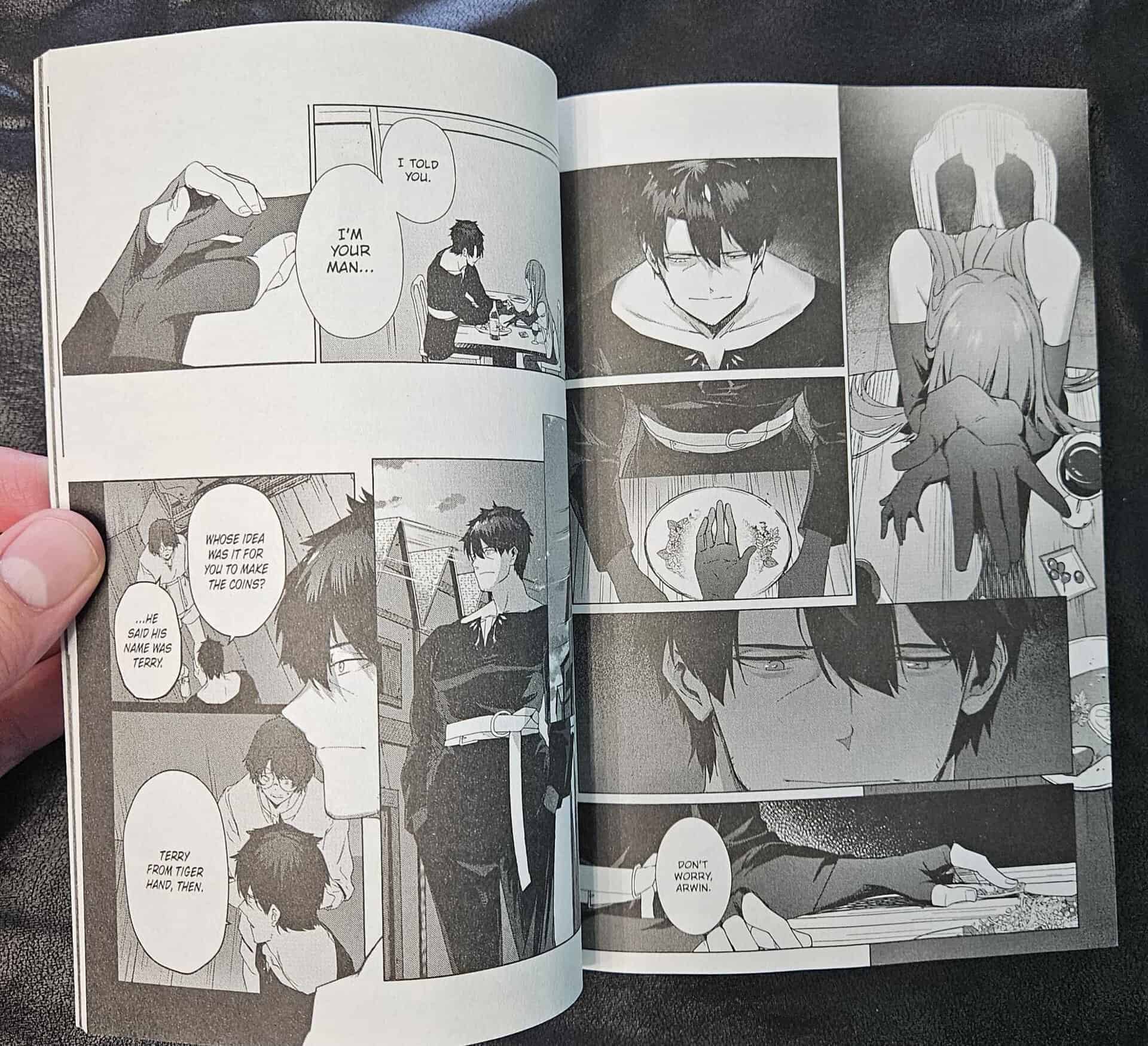 interior panels for the manga The Kept Man of the Princess Knight