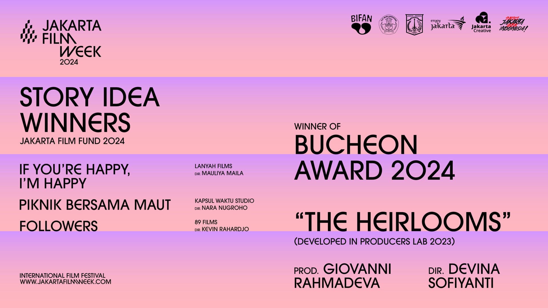Jakarta Film Week Buheon Award 2024