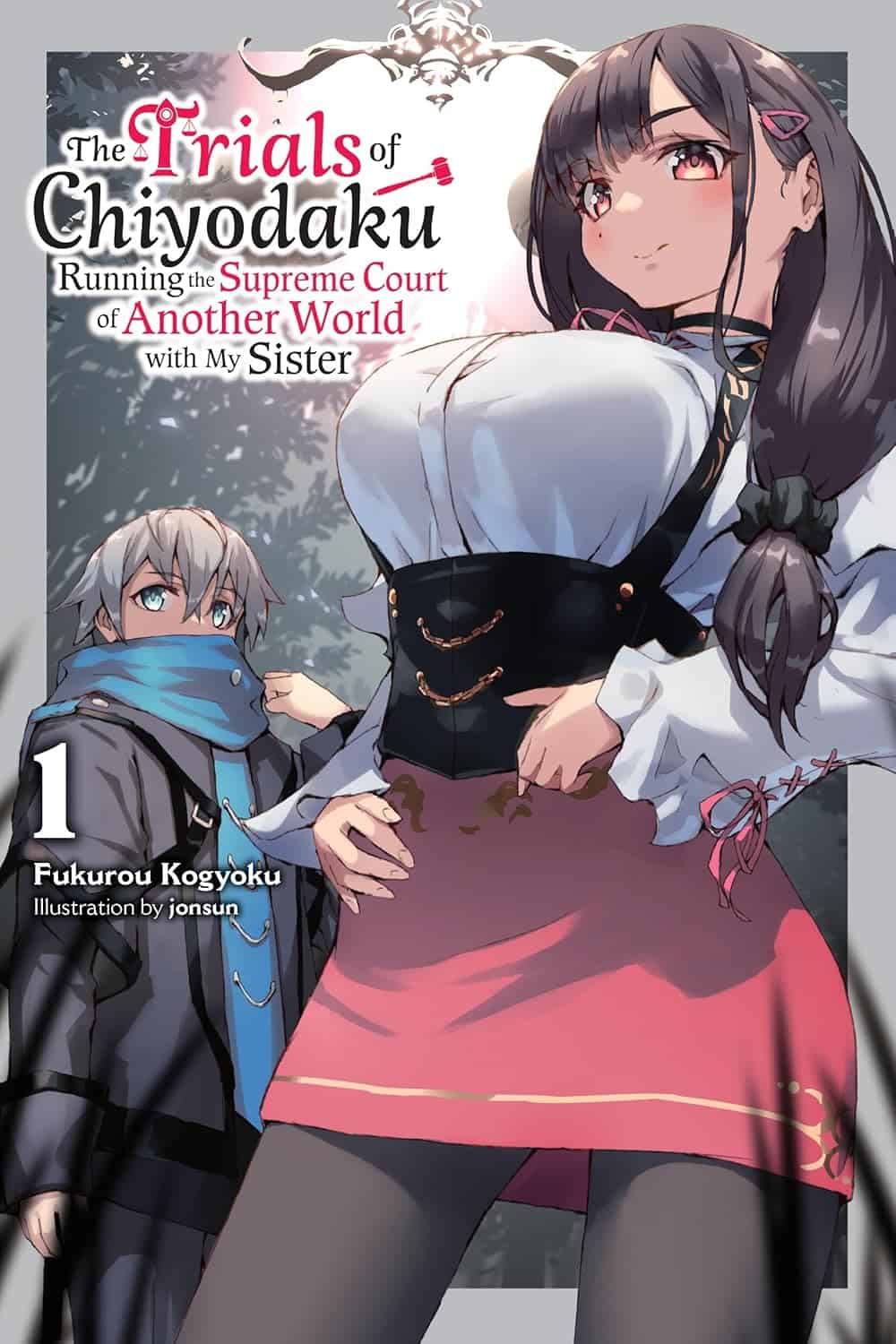 Full cover of volume one of the light novel The Trials of Chiyodaku