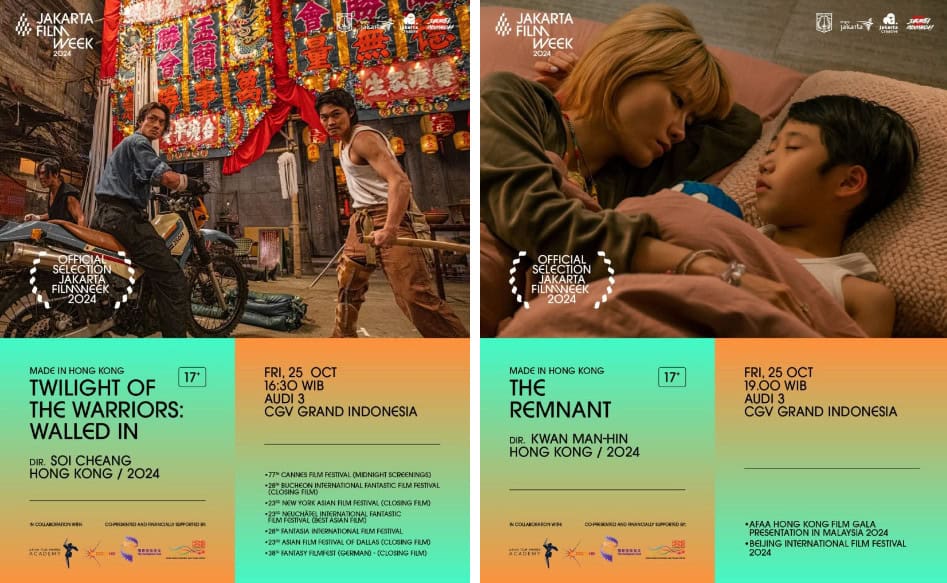 Movie posters for Twilight of the Warriors: Walled In (on left) and The Remnant (on right)