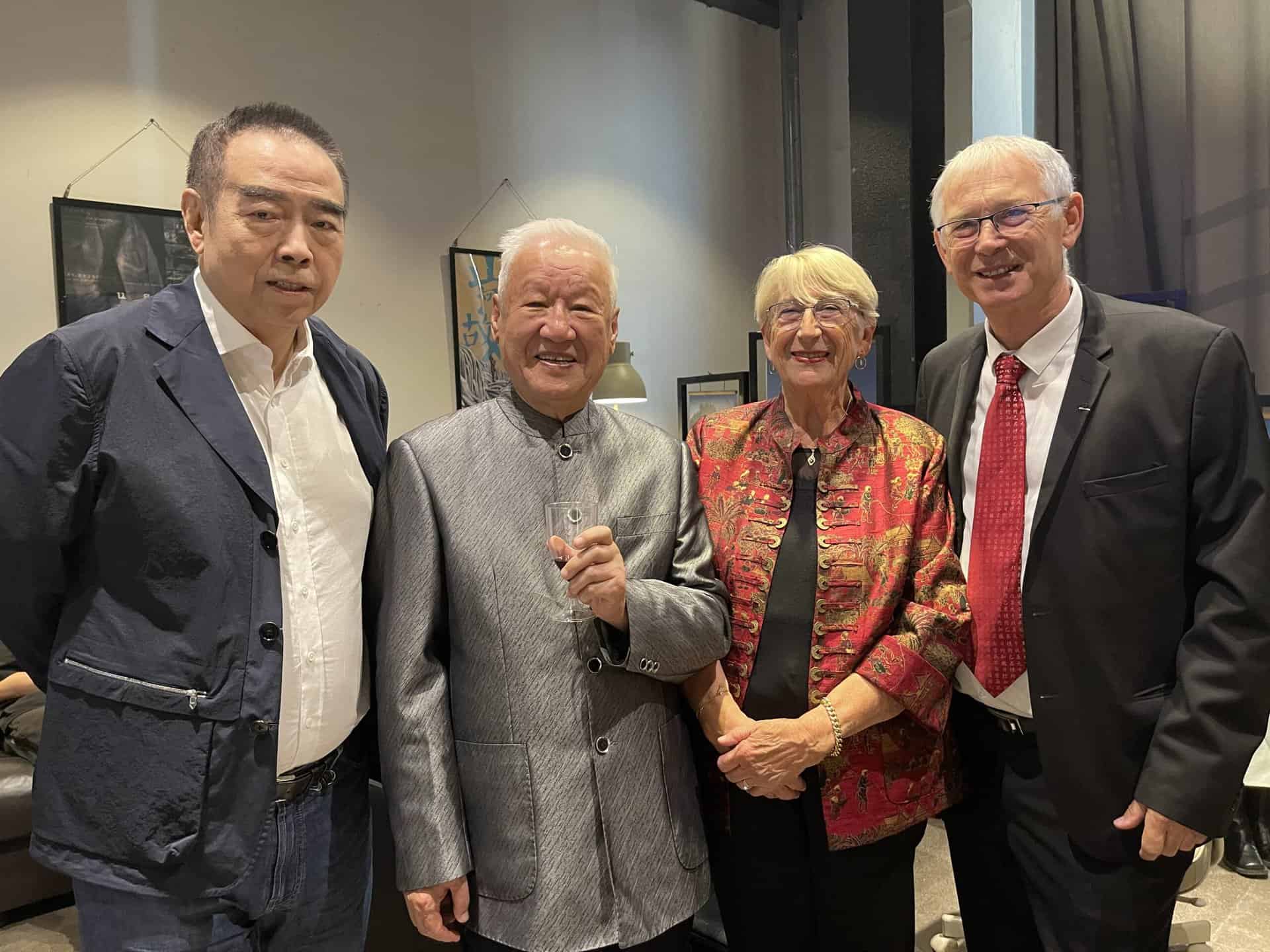 Chen Kaige, Xei Fei, Martine and Jean-Marc Therouanne at VIP lounge