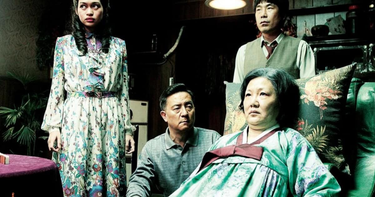 Lady Ra tries to point to her son’s killers through a game of Mahjong his friends are playing with Kang-woo and Tae-Ju (Thirst, 2009)