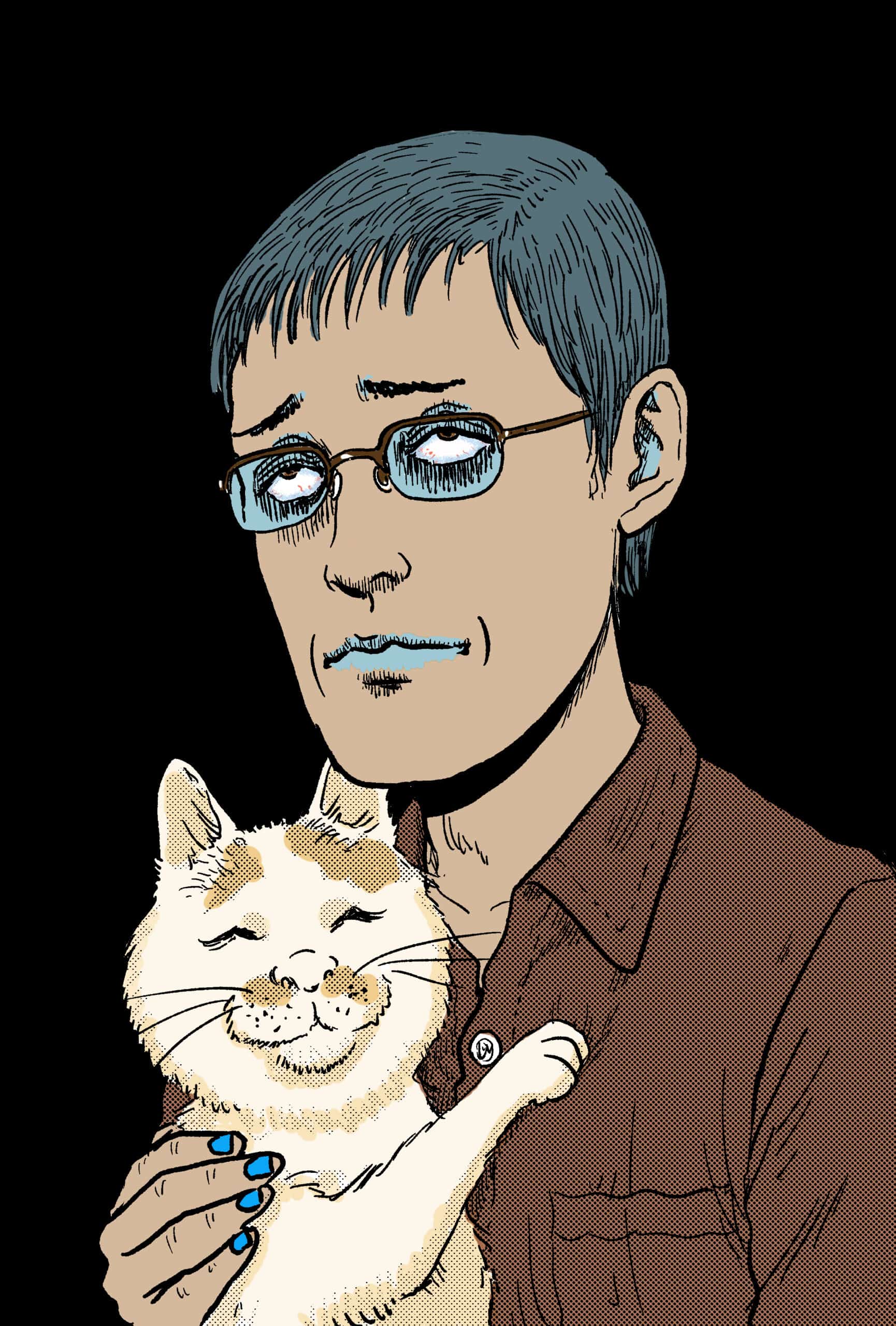 Junji Ito anime portrait